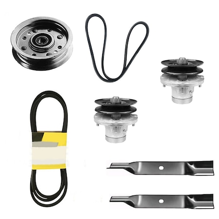 Aic Replacement Parts 38 Mower Deck Rebuild Kit Fits John Deere LX176 LX178 Blades Spindles Belts 115 JDMOWERDECKKIT